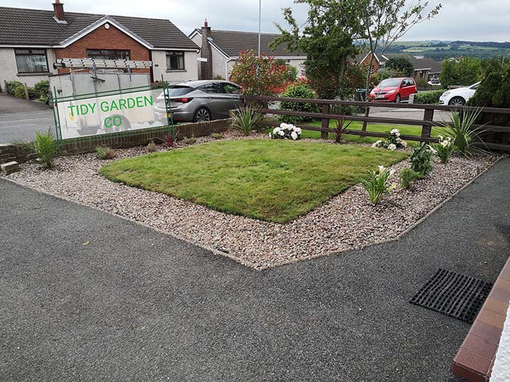 garden design with stone edges